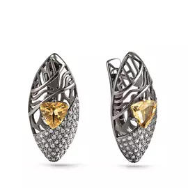 Серьги с английским замком из серебра 12-177-2989