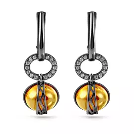 Серьги с английским замком из серебра 12-182-52689