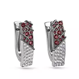 Серьги с английским замком из серебра 12-193-30389