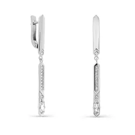 Серьги с английским замком из серебра 12-313-7900
