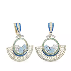 Серьги с английским замком из серебра 12-347-0105