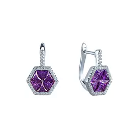 Серьги с английским замком из серебра AES36279-B_SR_002_WG