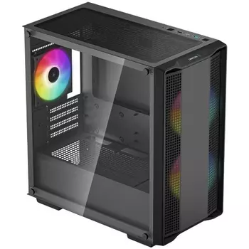 Корпус Deepcool CC360 ARGB, mATX, Mini-Tower, USB 3.0, RGB подсветка, черный, без БП (R-CC360-BKAPM3-G-1)
