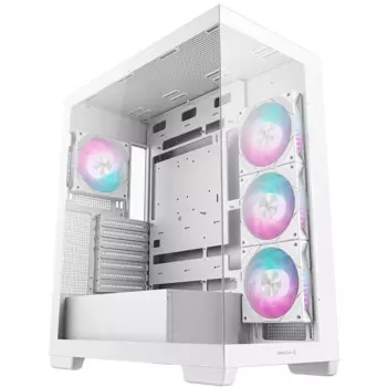 Корпус Deepcool CG580 4F , ATX, Midi-Tower, 2xUSB 3.0, USB Type-C, RGB подсветка, белый, без БП (R-CG580-WHADA4-G-1)