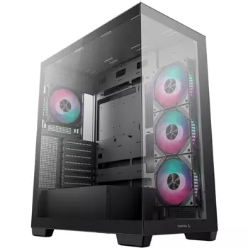 Корпус Deepcool CG580 4F, ATX, Midi-Tower, 2xUSB 3.0, USB Type-C, RGB подсветка, черный, без БП (R-CG580-BKADA4-G-1)