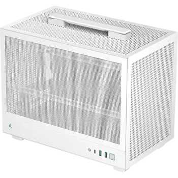 Корпус Deepcool CH160 MESH WH, Mini-ITX, Micro-Tower, 2xUSB 3.0, USB Type-C, белый, без БП