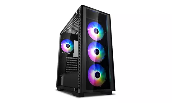 Корпус Deepcool MATREXX 50 ADD-RGB 4F, EATX, Midi-Tower, USB 3.0, RGB подсветка, черный, без БП (DP-ATX-MATREXX50-AR-4F-NE)