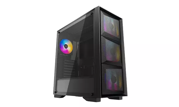 Корпус Deepcool Matrexx 50 Mesh 4FS, EATX, Midi-Tower, USB 3.0, RGB подсветка, черный, без БП (DP-ATX-MATREXX50-MESH-4FS)
