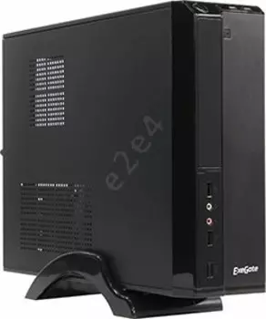 Корпус ExeGate MI-207, mATX, Slim-Desktop, черный, 300 Вт (EX268688RUS)