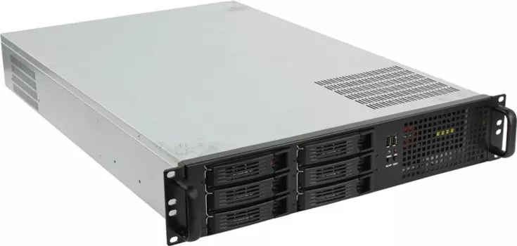 Корпус Exegate Pro 2U660-HS06, E-ATX, 2U RM, 6x3.5/2.5 HS, 1x600 Вт, черный/серебристый (EX264955RUS)