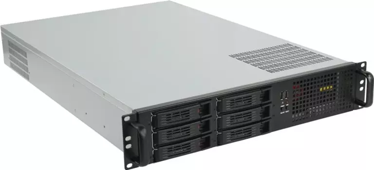 Корпус Exegate Pro 2U660-HS06, E-ATX, 2U RM, 6x3.5/2.5 HS, 1x800 Вт, черный/серебристый (EX264957RUS)