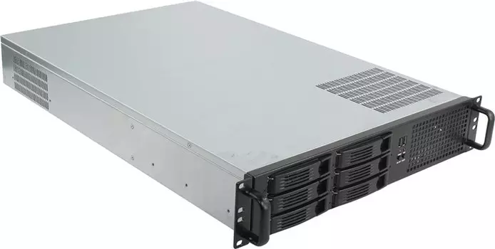 Корпус Exegate Pro 2U660-HS06, E-ATX, 2U RM, 6x3.5/2.5 HS, без БП, черный/серебристый (EX264268RUS)