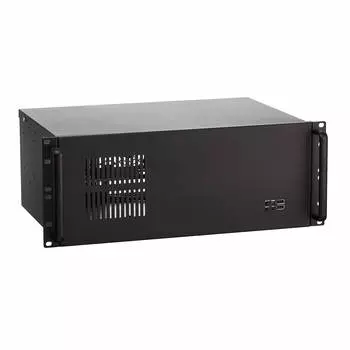 Корпус Exegate Pro 4U300-08, ATX, 4U RM, без БП, черный/серебристый (EX281235RUS)