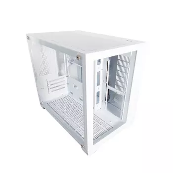 Корпус 1STPLAYER MEGAVIEW MV6, mATX, Mini-Tower, 2xUSB 3.0, белый, без БП (MV6-WH)