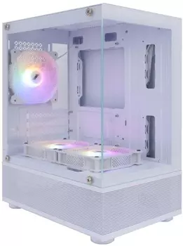 Корпус 1STPLAYER MIKU Mi2-A, mATX, Mini-Tower, USB 3.0, RGB подсветка, белый, без БП (Mi2-A-WH-2F1R-W-1F1-W)