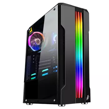 Корпус 1STPLAYER RAINBOW R3-A, ATX, Midi-Tower, черный, без БП (R3-A-1R1)