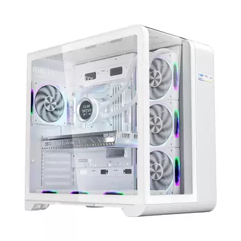 Корпус 1STPLAYER RT7, ATX, Midi-Tower, USB 3.0, белый, без БП (RT7-WH)