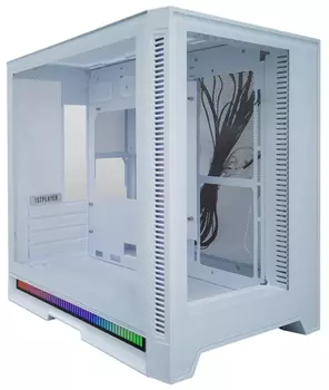 Корпус 1STPLAYER STEAM PUNK SP6, mATX, Mini-Tower, 2xUSB 3.0, белый, без БП (SP6-G-WH)