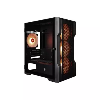 Корпус 1STPLAYER TRILOBITE T3 ARGB, mATX, Mini-Tower, 2xUSB 3.0, RGB подсветка, черный, без БП (T3-BK-4F2(AP))