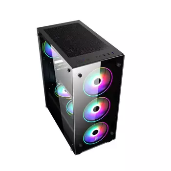 Корпус 1STPLAYER V3-A, ATX, Midi-Tower, USB 3.0, черный, без БП (V3-A-4G6)