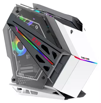 Корпус 1STPLAYER ZX8, mATX, Midi-Tower, 2xUSB 3.0, RGB подсветка, белый, без БП (FP_ZX8)