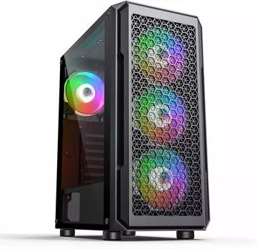Корпус ACCORD 3338, ATX, Midi-Tower, USB 3.0, USB Type-C, черный, без БП (ACC-3338)