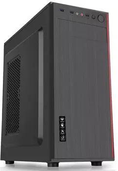 Корпус ACCORD JAZOVO II, ATX, Midi-Tower, USB 3.0, черный, без БП (ACC-JP-II)