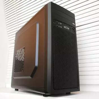 Корпус ACCORD M-02B , mATX, Mini-Tower, черный, без БП