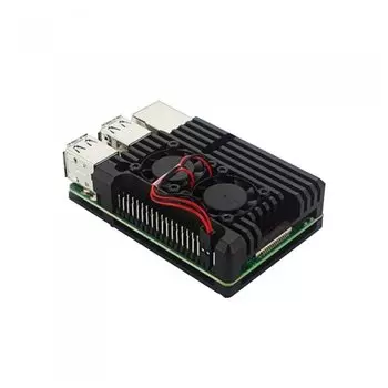 Корпус ACD RA458 для Raspberry Pi 3B/3B+, с вентилятором, черный (RASP2244)