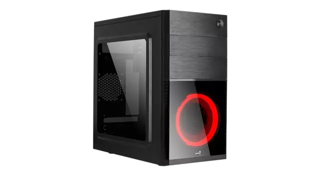 Корпус AeroCool CS-105 Red, mATX, Mini-Tower, USB 3.0, черный, без БП (4718009152557)