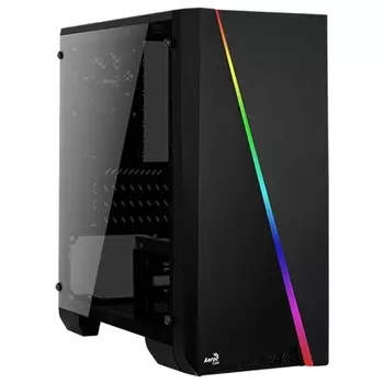 Корпус AeroCool Cylon Mini, mATX, Mini-Tower, RGB подсветка, черный, без БП (4718009152168)