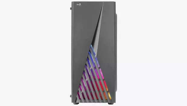 Корпус AeroCool DELTA, ATX, Midi-Tower, USB 3.0, RGB подсветка, черный, без БП (DELTA-G-BK-V1)