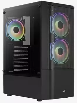 Корпус AeroCool Quantum-G-BK-v2, ATX, Midi-Tower, 2xUSB 3.0, черный, без БП (4710562758511)