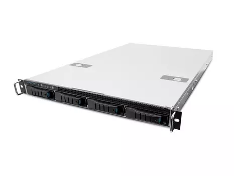 Корпус AIC RSC-1DT, E-ATX, 1U RM, 4x3.5/2.5 HS, 1x500W, черный/серебристый (XE1-1DT00-01)