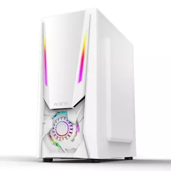 Корпус Alseye Reactor, ATX, Midi-Tower, USB 3.0, RGB подсветка, белый, без БП (AS-RCTR-WH)