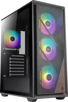 Корпус Azza Forest, ATX, Midi-Tower, 2xUSB 3.0, RGB подсветка, черный, без БП (CSAZ-370 FOREST)