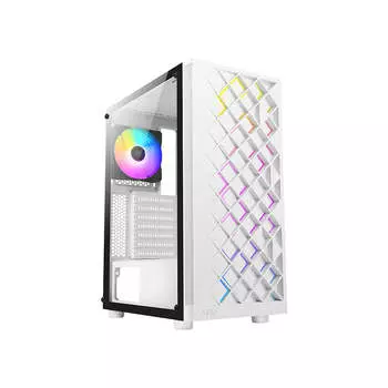 Корпус Azza Spectra, ATX, Midi-Tower, USB 3.0, RGB подсветка, белый, без БП (CSAZ-280W)