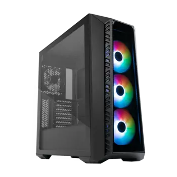 Корпус COOLERMASTER MasterBox 520, ATX, Midi-Tower, USB 3.2, USB Type-C, RGB подсветка, черный, без БП (MB520-KGNN-S01)