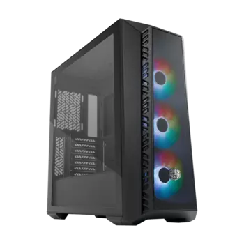 Корпус COOLERMASTER MasterBox 520 Mesh, ATX, Midi-Tower, USB 3.2, USB Type-C, RGB подсветка, черный, без БП (MB520-KGNN-S00)