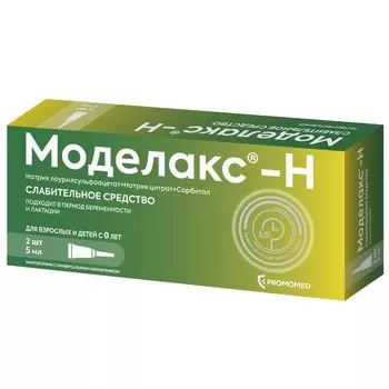 Моделакс-Н раствор для ректального применения микроклизмы 5мл 2шт