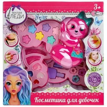Набор: Тени, блеск, лак, помада, аксессуар, коробка, косм. для девочек Enchantimals Милая леди 320г