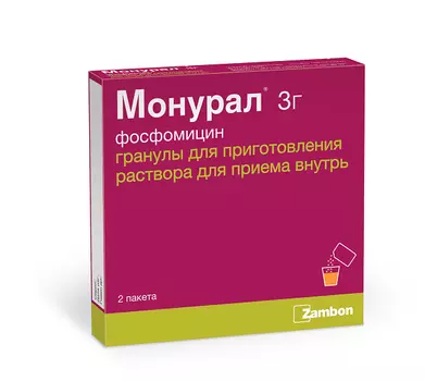 Монурал гранулы для приг раствора для внутр. прим. 3г 2шт