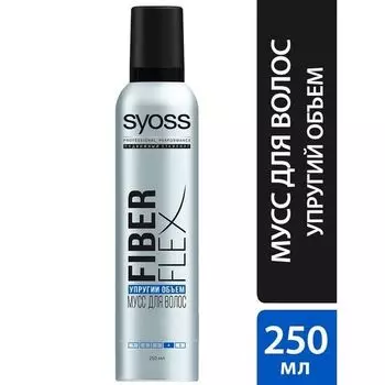 Мусс для укладки упругFiberFlex ий объем Syoss/Сьосс 250мл