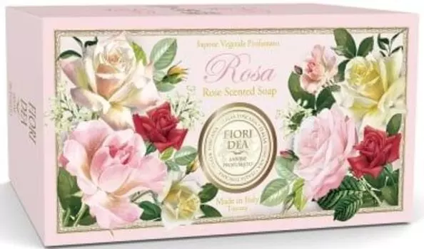 Мыло кусковое роза Fiori Dea/Фьери Дея 125г 2шт
