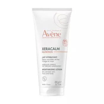 Молочко для сухой чувствительной кожи лица и тела питательное легкое Nutrition XeraCalm Avene/Авен туба 200мл