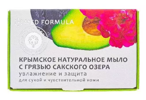 Мыло на основе грязи сакского озера увлажнение и защита дом природы med formula 100г