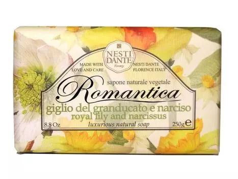 Мыло твердое туалетное королевская лилия и нарцисс Romantica Nesti Dante/Нести Данте 250г