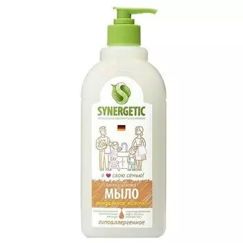 Мыло жидкое Миндальное молочко Synergetic дозатор 500 мл