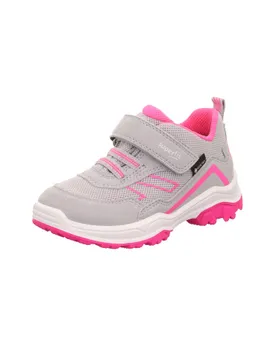 Кроссовки на шнуровке superfit, цвет hellgrau/pink
