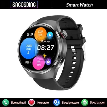 SACOSDING Watch 4 Pro Мужские спортивные умные часы GT4PRO 1,53-дюймовый AMOLED-экран HD полноэкранный сенсорный Bluetooth-вызов GPS-часы для женщин для HUA WEI серебряный